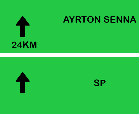 Saída para quem vem de são paulo